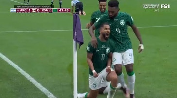Saudi Arabia takes a 2-1 lead over Argentina in the World Cup after goals by Saleh Al-Shehri and Salem Al Dawsari